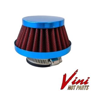 FILTRO DE AIRE CONICO 38MM - AZUL - VINI
