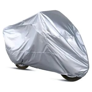 CUBRE MOTO COMPLETA TALLE XL COLOR PLATA (2.46*1.25*1.04)