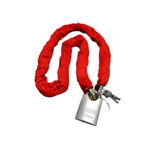 LINGA DE CADENA CON CANDADO 1.2MTS - ROJA
