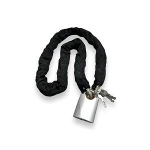 LINGA DE CADENA CON CANDADO 1.2MTS - NEGRA